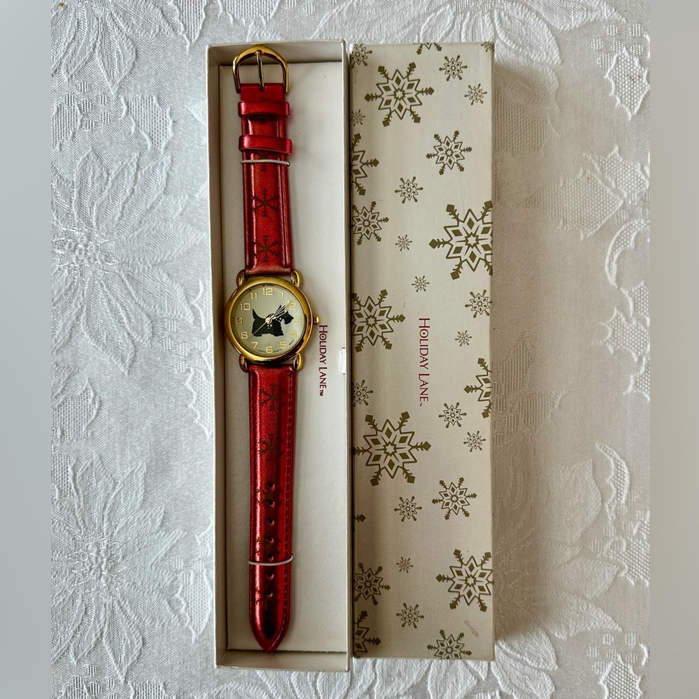 ❤️ Holiday Lane Scottish Terrier Watch